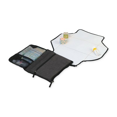 Reagan Recycled rPET Portable Changing Pad Station - Charcoal Heather